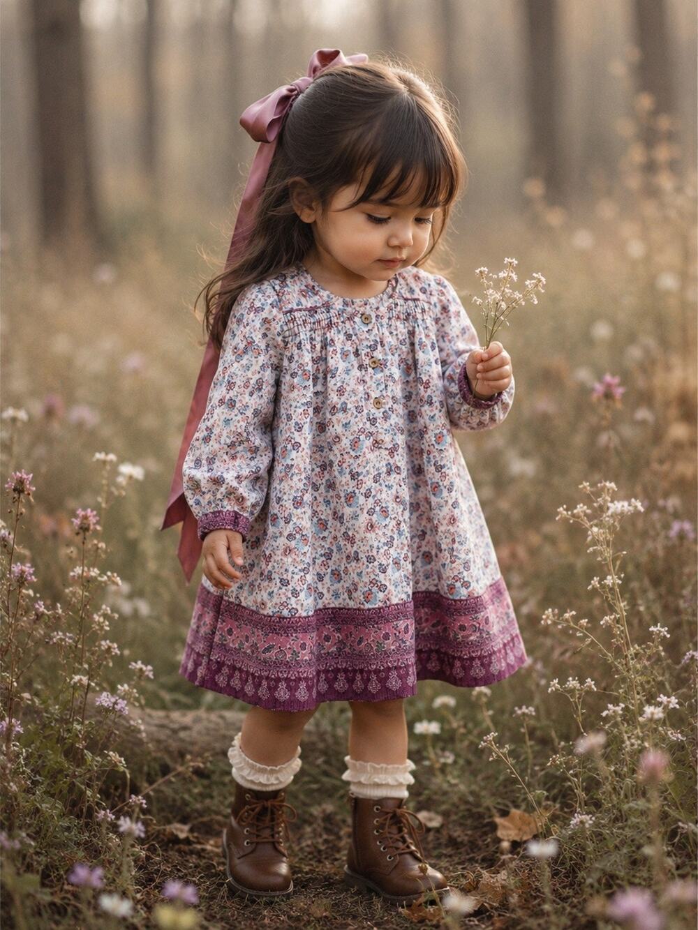 Zara Darling Boho Floral Print Flowy Shirt Dress 18-24mths